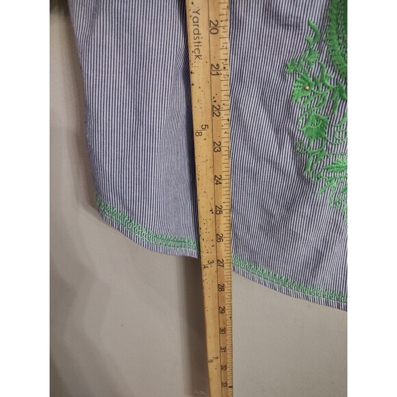 Ali Miles Top Embroidered 3/4 Sleeve Women's Size Medium Cotton - Picture 4 of 7